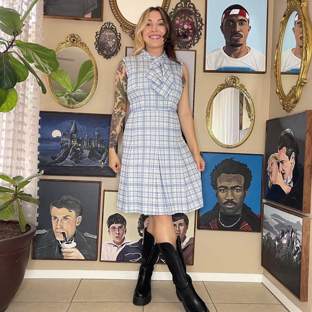 True vtg dress // union made tag